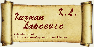 Kuzman Lapčević vizit kartica